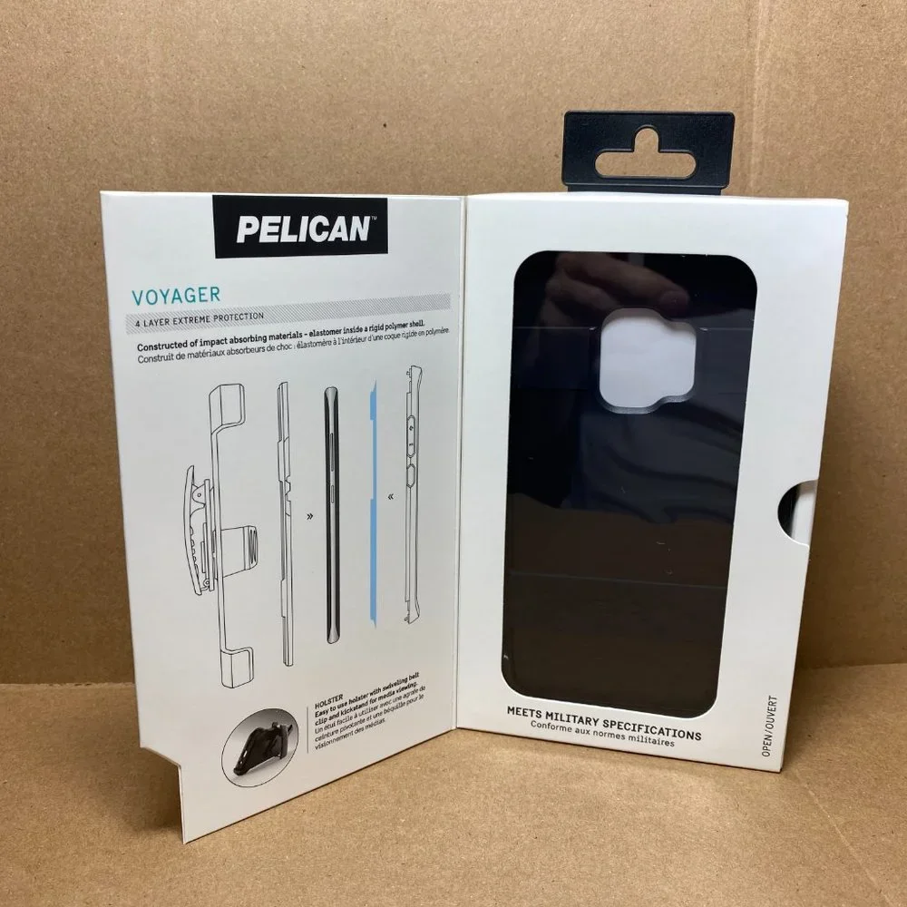 Galaxy S9 Case Pelican Voyager Military Grade Screen Protector and Holster Black